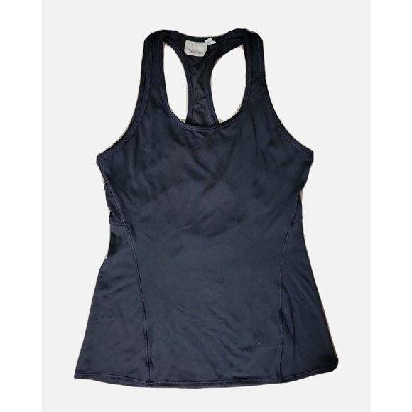 Athleta Mesh Yoga Inversion Women XS Black Athletic Tank Top Stretch Gym Workout - Picture 1 of 8